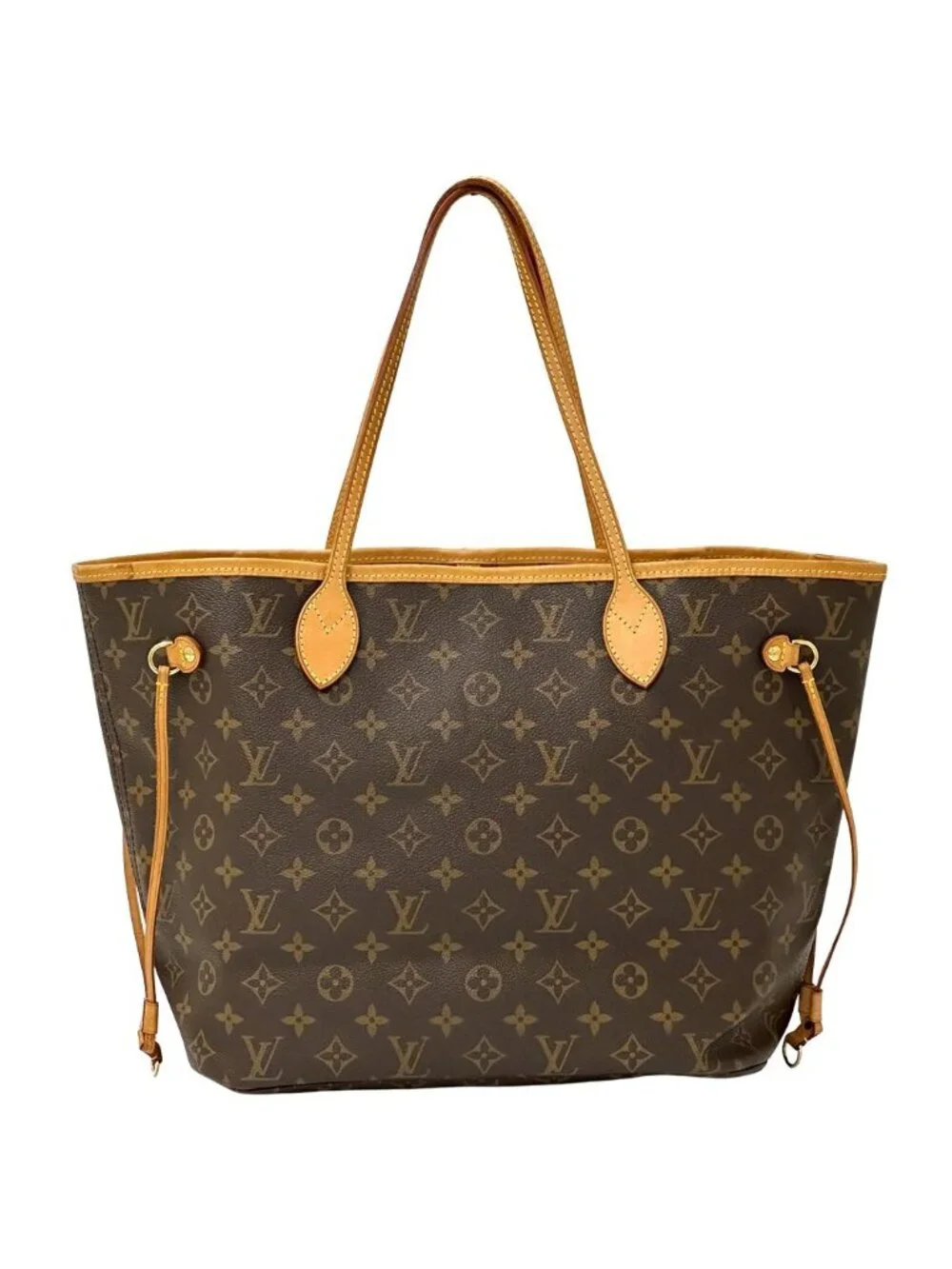 Louis Vuitton Monogram Tote Neverfull MM Brown Shoulder
